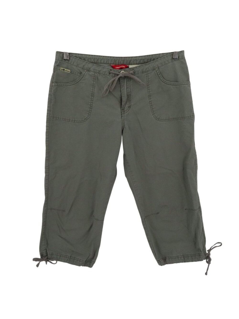 UnionBay Juniors 9 Green Cropped Crop Capri Pants Pockets All Cotton 2005 Y2K